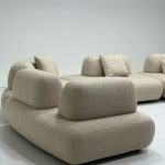 Custom boucle armchair and modular sofa collection for high-end interiors