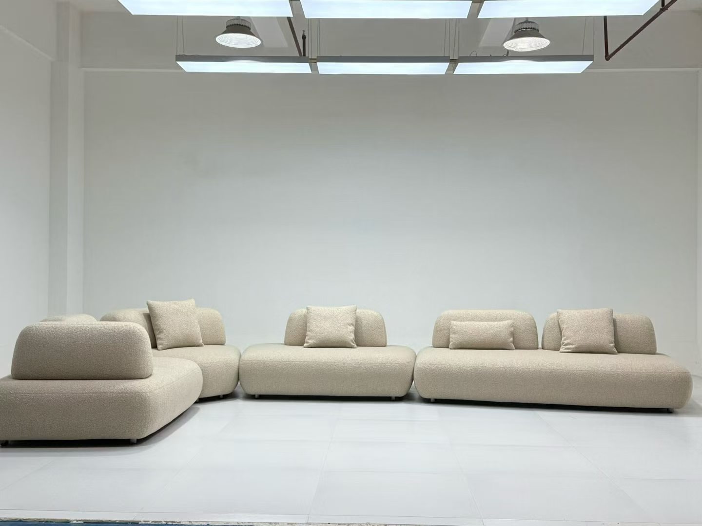 Custom modular sofa and armchair collection for interior project